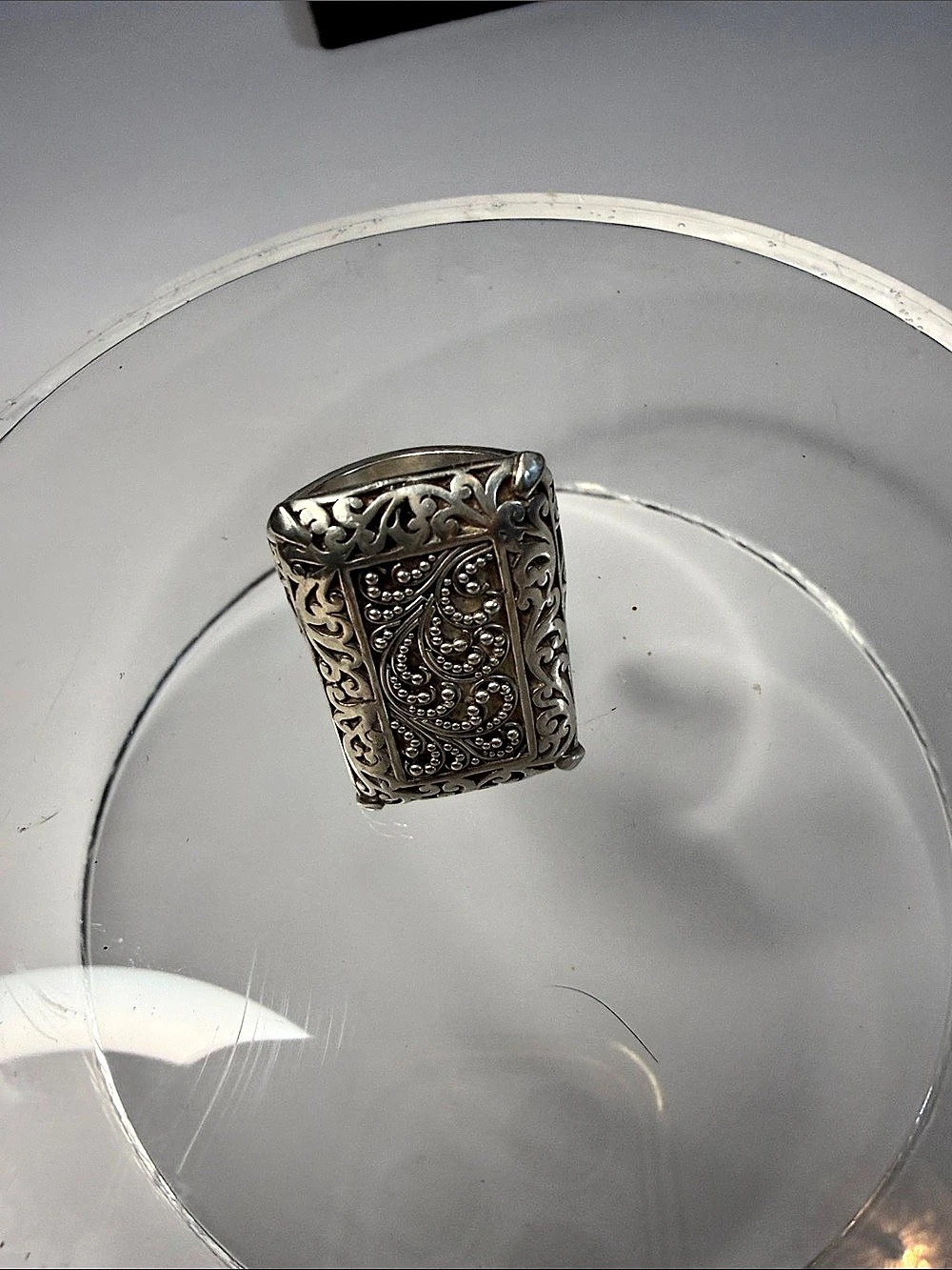Lois Hill Signature Scroll Rectangular Cocktail Ring